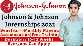 Johnson And Johnson Summer 2022 Internship  Johnson And Johnson Internship Process Paid Internship [upl. by Charleen]