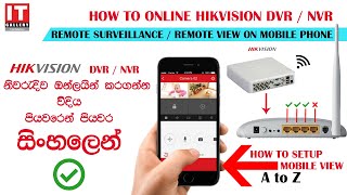 How to Online Hikvision DVR through Mobile App HikConnect Configuration in Sinhala amp English [upl. by Kornher]