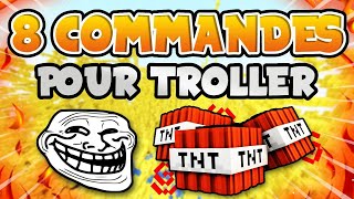 TOP 8 COMMANDE AMUSANTE POUR TROLL SES AMIS SUR MINECRAFT [upl. by Arannahs]