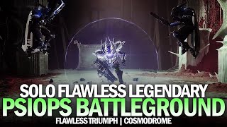 Solo Flawless Legend PsiOps Battleground Cosmodrome Destiny 2 [upl. by Namyh]