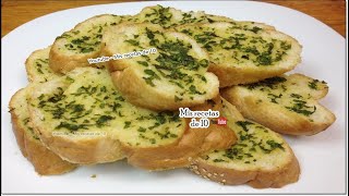 PAN DE AJO RECETA FÁCIL Y RÁPIDA DE PREPARAR [upl. by Nandor]