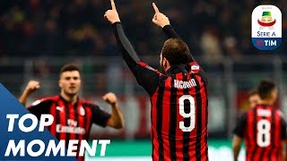 Higuaín Scores Goal For Milan Against Spal  Milan 21 Spal  Top Moment  Serie A [upl. by Allin78]