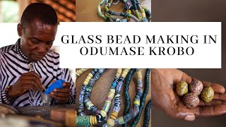 Ghana Recycled Glass bead Making by a world Renowned Bead maker [upl. by Tavy]