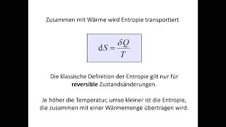 Entropie klassische Definition [upl. by Ybot210]