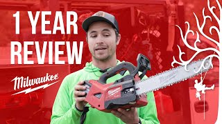 Milwaukee Chainsaw Long Term Review 1 Year Professional Use The Good the Bad and the Heavy [upl. by Refeinnej]