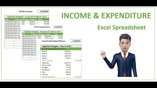 Income and Expenditure Spreadsheet  Step by Step instructions [upl. by Namielus]