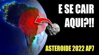 SIMULAÇÃO DE IMPACTO NO BRASIL DO ASTEROIDE 2022 AP7 DE 15 KM COLIDINDO COM A TERRA [upl. by Tien]