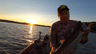 Salmon Fishing Betsie Bay Frankfort Michigan [upl. by Azyl]