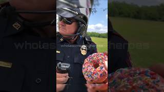 Man bribes officer with doughnut heroes police shorts [upl. by Emmye]