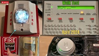 Fire Alarm System April 2024 Walk Test [upl. by Dnalyram824]