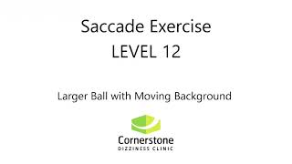 Vestibular amp Concussion Exercise  Saccade Level 12 [upl. by Naellij]