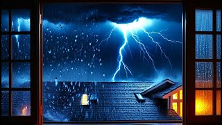 HEAVY RAIN FOR AGOOD NIGHT SLEEP Heavy Rain and thunderstorm For Sleeping rain sound sleep sounds [upl. by Noxas]