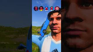 🚘CR7 vs Messi vs Mbappe vs Haaland Lucky 😎beamngdrive simulator shorts ronaldo footballplayer [upl. by Georgeanna404]