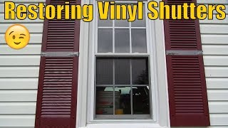 How to Restore Oxidized Vinyl Shutters to Their Original Color and Luster [upl. by Xuerd]