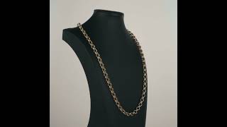 9ct Yellow Gold Solid Patterned amp Polished Belcher Chain  73mm  30quot [upl. by Josselyn692]