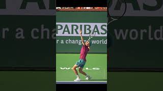 Jannik Sinner serve in 4k slow motion from BNP Indian Wells Shorts [upl. by Ojibbob477]