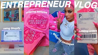 ENTREPRENEUR LIFE VLOG SHIPPING ORDERS  HOW TO USE SHOPIFY  ORDERING SAMPLES  FINDING VENDORS [upl. by Millford389]