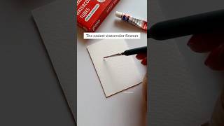 Easiest Flower Painting Tutorial using Watercolors watercolorpainting watercolortutorial tutorial [upl. by Nassir]