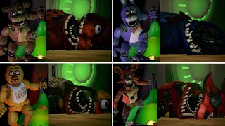 Original FNAF Bosses over Monty and destroyed  Five Nights at Freddys Security Breach [upl. by Niveb]