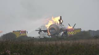 Fire on the Plane Predannack Airfield Mullion Cornwall [upl. by Oinafipe]