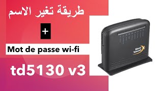 طريقة تغير اسم و باسورد change password wifi technicolor td5130 v3 [upl. by Alyss681]