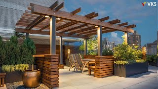 Modern Rooftop Terrace Design  Pergola Design Ideas  Wooden Rooftop Terrace Garden  Verandas [upl. by Yeniar]