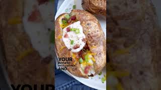 Loaded Baked Potatoes Air Fryer Recipe shorts [upl. by Aiel]