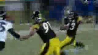 SAMOAN SUPERMAN TROY POLAMALU GAME WINNING INTERCEPTION 2009 [upl. by Buxton]