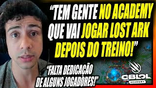 BRUCER CRITICA A FALTA DE DEDICAÇÃO DE JOGADORES DO ACADEMY E CBLOL PARA TREINAR E EVOLUIR NO JOGO [upl. by Philpot]