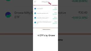 Checkout 4 Best ETF’s by Groww etf groww growwapp etfinvestment [upl. by Notfol]