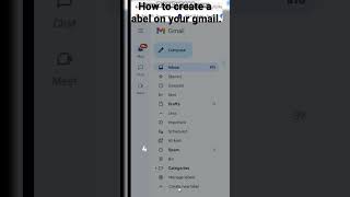 How to create a label in gmail how video shorts shortvideo short trendingshorts gmail [upl. by Dalton]