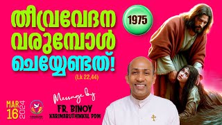 1975 തീവ്രവേദന വരുമ്പോൾ ചെയ്യേണ്ടത്  Lk 2244  FrBinoy Karimaruthinkal PDM [upl. by Sherourd]