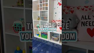 3 Ways to Organize your PLAYROOM  Playroom organization amp storage toddlermom mom playroomideas [upl. by Jakie645]