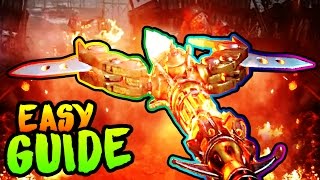 ORIGINS ULTIMATE FIRE STAFF BUILD UPGRADE GUIDE BO3 Zombies Chronicles KAGUTSUCHI BLOOD Easter Egg [upl. by Anthiathia]