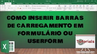 Como Inserir Barras de Progresso em Formulário Excel e VBA  Vídeo 36 [upl. by Nicolas]