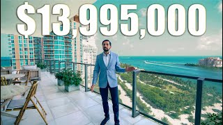 TOUR A CONDOMINIO DE 139 MILLONES DE DOLARES EN MIAMI BEACH TERRAZA CON VISTA UNICA [upl. by Nayrbo]