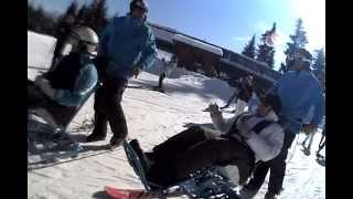 French adaptive ski for person with heavy disability and elderly in Combloux  part 02 2013 [upl. by Eel]