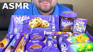 ASMR Milka Chocolate Party Eating Chocolate Mukbang Eating Sounds [upl. by Haerb]