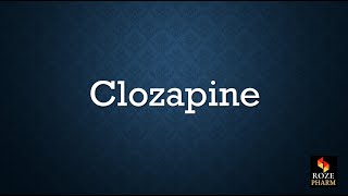 Clozapine pronunciation schizophrenia drug bipolar medicine How to say Roze Pharm [upl. by Kcered]