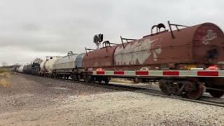 County Road P11 railroad crossing UP 8126 Manifest Arlington NE [upl. by Suneya]