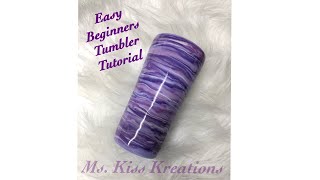 Easy beginners Tumbler with acrylic paint [upl. by Inalem]