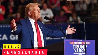 Trump holds mega campaign rally In Latrobe Pennsylvania [upl. by Adnamahs258]