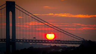 Sunset ASMR Meditation Music  Verrazzano Bridge  BAY RIDGE 070113  Brooklyn NYC [upl. by Anelrad]