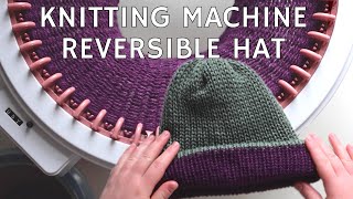 Sentro Knitting Machine for Beginners Knit a Reversible Hat  Circular Knitting Machine Tutorial [upl. by Isac]