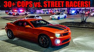 ENTIRE POLICE FORCE SHUTS DOWN WILD CAR MEET for BURNOUTS 30 COPS vs STREET RACERS [upl. by Ayotahs380]