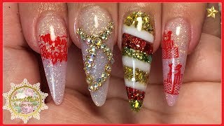 UÑAS CON TÉCNICA NAVAJA  Uñas Stiletto Largas con Tip [upl. by Compton294]