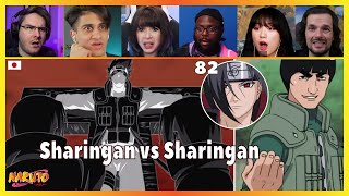 Itachi vs Kakashi  Reaction Mashup Naruto 82 ナルト [upl. by Auqinahs]