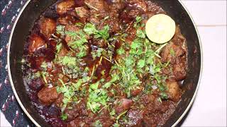 Pork curry recipe in Telugu Tasty pork curry Wild pork [upl. by Jefferson]