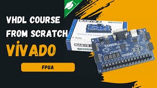 VHDL Course from Scratch Turn on  off LED with switch  FPGA vhdl fpga scratch engineering [upl. by Nodnarg]