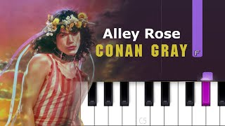 Conan Gray  Alley Rose  Piano Tutorial [upl. by Townie]